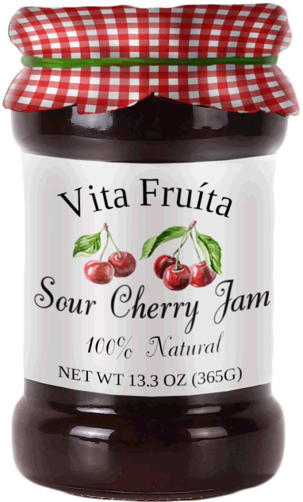 VF Sour Cherry Fruit Jam 365g - Image 2